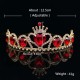 Thboxes Fashion luxury wedding crown headdress girl red heart crown headband accessories bridal headpiece