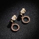 Thboxes Korean Style Women's Dangle Earrings Gold Color Modern Fashion Versatile Female Accessories Fancy Gift Drop Ship Jewelry